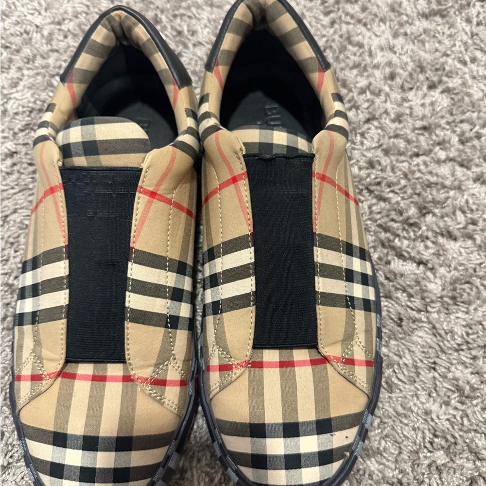 Burberry Checkered Slip-On Shoes